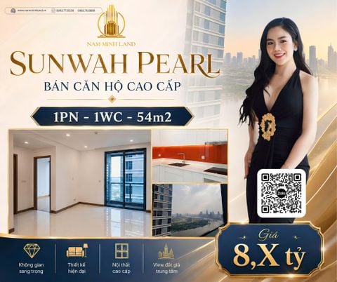  Bán căn hộ 1PN Sunwah Pearl , view nội khu thoáng mát, gió tự nhiên quanh năm 