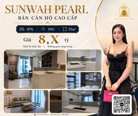  Bán căn hộ 1PN Sunwah Pearl, 54m2,  view sông và hồ bơi đẳng cấp chuẩn 5 sao 