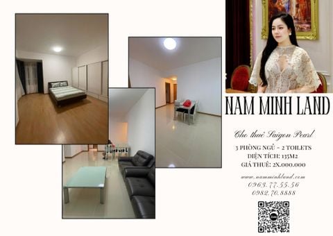  Cho thuê căn hộ Saigon Pearl 3 phòng ngủ 135m2 - Landmark 81 ngay trong tầm mắt 