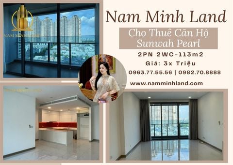  Cho thuê căn hộ Sunwah Pearl 2 Phòng ngủ 103m2 - Tầng trung, view sông Sài Gòn thoáng mát 