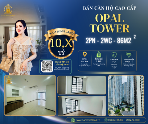  Opal Tower- Bán căn hộ 2 phòng ngủ 86m2 - View sông nội khu yên tĩnh, ngắm pháo hoa 