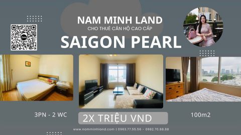  Cho thuê căn hộ Saigon Pearl 3 phòng ngủ 100m2- View Bitexco siêu đẹp, giá siêu rẻ 