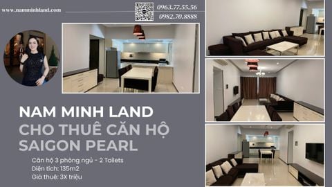  Cho thuê căn hộ Saigon Pearl 3 phòng ngủ 135m2 - Ngắm Landmark 81 mỗi ngày 
