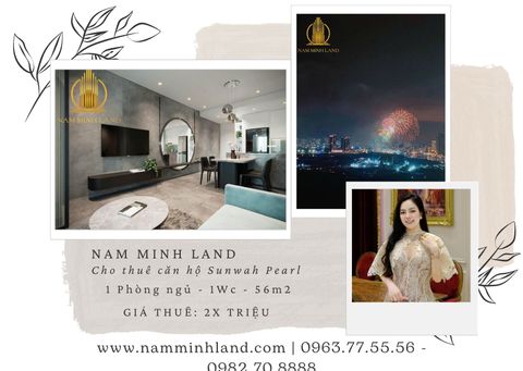  Sunwah Pearl - Cho thuê căn hộ 1 phòng ngủ, Tầng cao, view thành phố 
