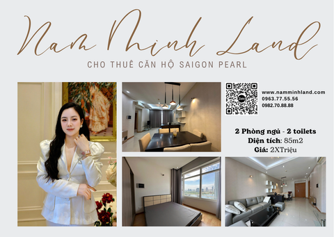  Saigon Pearl - Cho thuê căn hộ 2 phòng ngủ, Tầng trung view thoáng mát - Giá 25 triệu 