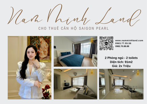  Saigon Pearl - Cho thuê căn hộ 2 phòng ngủ, view sông thoáng mát - Giá 25 triệu 