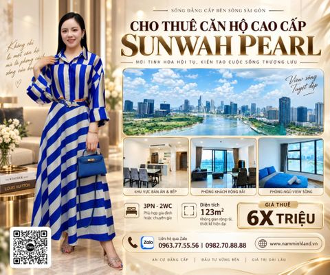  Cho thuê căn hộ Sunwah Pearl - 3 phòng ngủ 123m2 - Chạm phố phồn hoa, trở về an hòa 