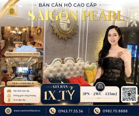  Bán căn hộ Saigon Pearl - 3 phòng ngủ 135m2 - Chạm phố hoa lệ, về nhà tinh tế 