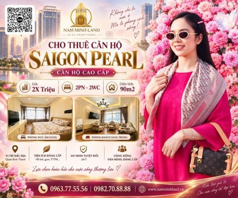  Cho thuê căn hộ Saigon Pearl - 2 phòng ngủ 90m2 - Một bước xuống phố, một bước về nhà 