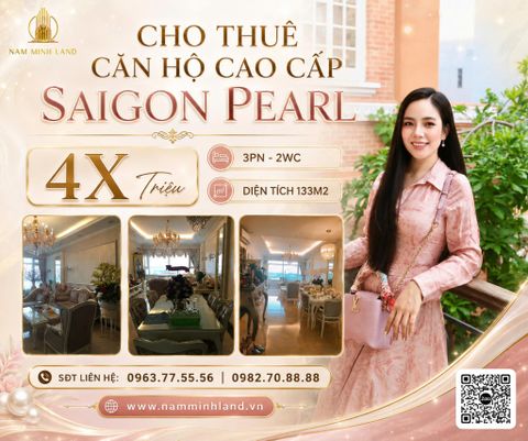  Cho thuê căn hộ Saigon Pearl 3 phòng ngủ 135m2 - Nhà đẹp, dọn vào ở ngay 