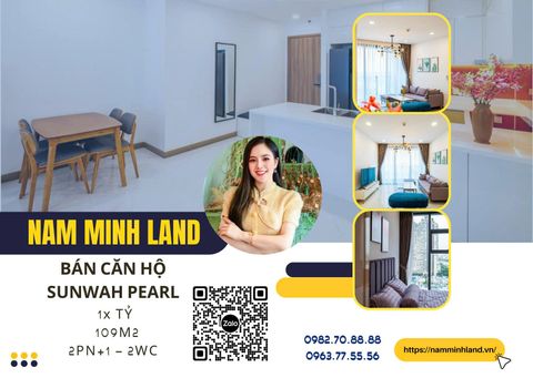  Bán căn hộ Sunwah Pearl 2 phòng ngủ 109m2, Trục GH-05 - Siêu phẩm view kép ngắm Landmark và sông Saigon giá hời 