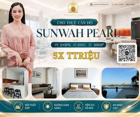  Cho thuê căn hộ Sunwah Pearl 2 phòng ngủ +106m2 - View xéo sông và Landmark 81 