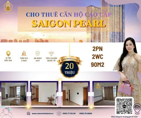  Cho thuê căn hộ Sunwah Pearl 2 phòng ngủ 90m2- Ngắm nhìn thành phố mộng mơ 