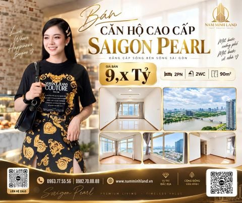  Bán căn hộ Saigon Pearl 2 phòng ngủ 86m2 - Căn hộ hiện đại, nội thất đẹp 