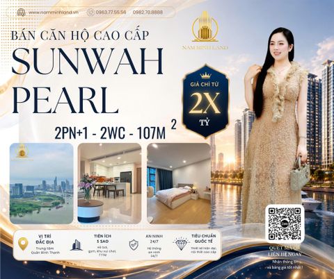  Bán căn hộ 2PN+1 Sunwah Pearl, 107m2, View hồ bơi  đẳng cấp chuẩn 5 sao 