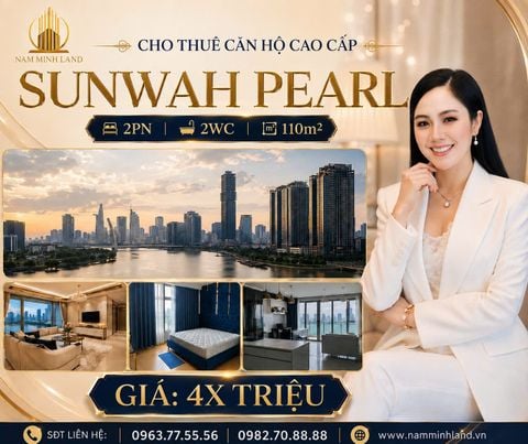  Cho thuê căn hộ Sunwah Pearl 2 phòng ngủ - Căn hộ sang trọng 