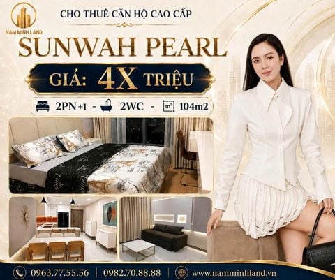  Cho thuê căn hộ Sunwah Pearl 2PN +1 - View cực đẹp và thoáng mát. 