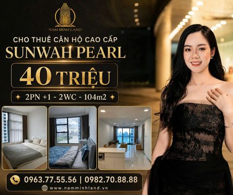  Cho thuê căn hộ Sunwah Pearl 2PN +1 - View cực đẹp và thoáng mát. 