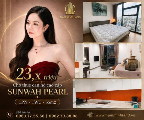  Cho thuê căn hộ Sunwah Pearl 1PN- 56m2, nhà sẵn sàng vào ở – giá thuê tốt 