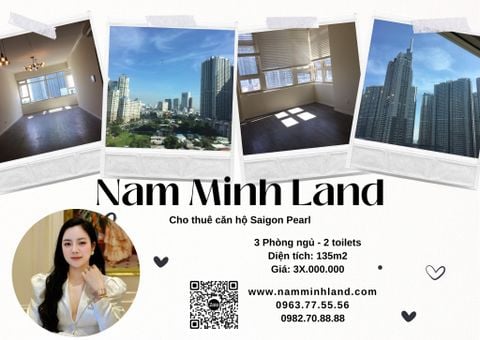  Cho thuê căn hộ Saigon Pearl 3 phòng ngủ 135m2 - Chill mỗi ngày cùng Landmark 81 