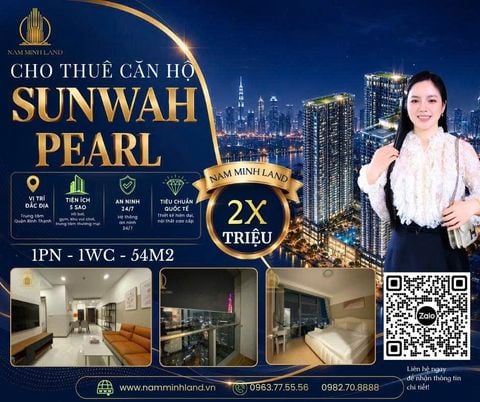  Sunwah Pearl - Cho thuê căn hộ 1PN 54m2 view thành phố - Nội thất hiện đại 