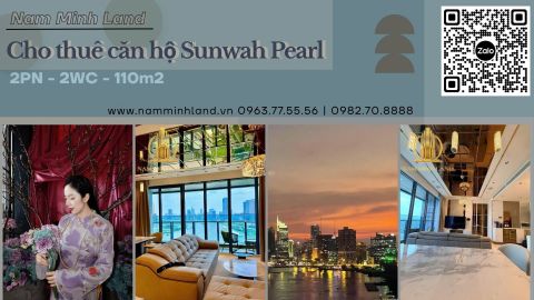  Sunwah Pearl - Cho thuê căn hộ 2 phòng ngủ - View sông Sài Gòn và Quận 1 