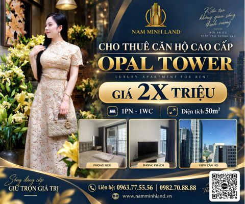  Cho thuê căn hộ Opal Tower 1 phòng ngủ 50m2 - View pháo hoa, giá tốt nhất thị trường 