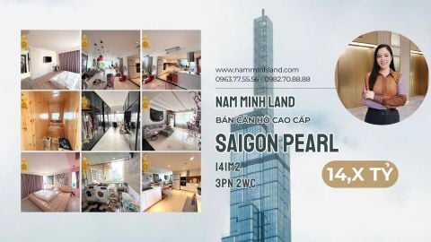  Bán căn hộ Saigon Pearl 2 phòng ngủ 141m2- View thành phố ngắm tòa Landmark. giá 14,X tỷ 