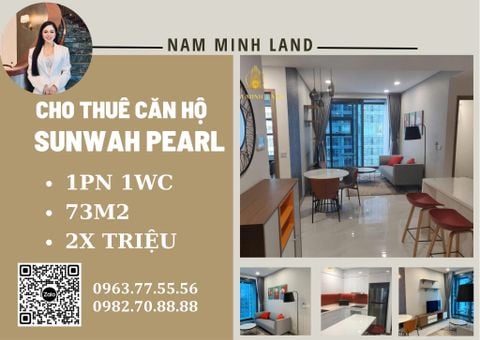  Cho thuê căn hộ Sunwah Pearl 1 phòng ngủ+1 73m2- Nội thất đẹp như hình 