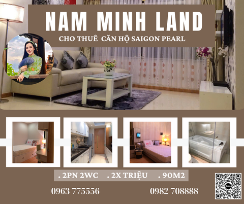  Cho thuê căn hộ Saigon Pearl 2 phòng ngủ 86m2- View thành phố, nội thất mới đầy đủ tiện nghi 