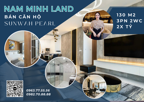  Bán căn hộ Sunwah Pearl 3 phòng ngủ 130m2, Trục GH-07 - View sông thoáng mát, nội thất cao cấp. 