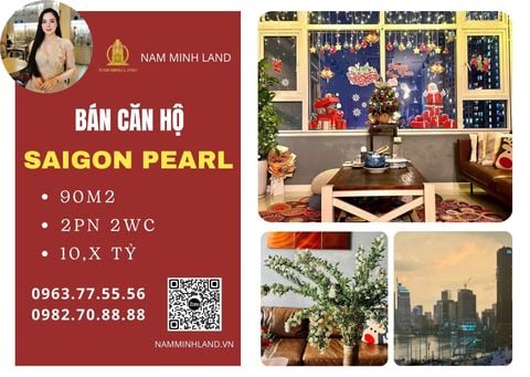  Bán căn hộ Saigon Pearl 2 phòng ngủ 92m2- Nội thất đầy đủ, view sông, ngắm pháo hoa trực diện tuyệt đẹp 