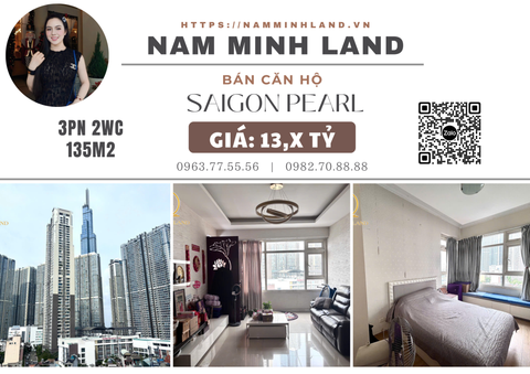  Bán căn hộ Saigon Pearl 3 Phòng ngủ 135m2 - Trục view chill chill cực mát 