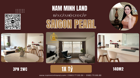  Bán căn hộ Saigon Pearl 3 Phòng ngủ sửa thành 1- View thành phố cực chill - 140m2 