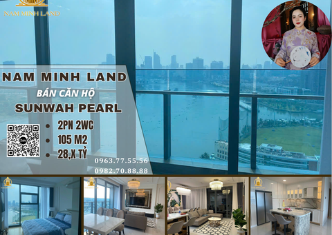  Bán căn hộ Sunwah Pearl 2 phòng ngủ 105m2, Trục SH-07 - Căn hộ layout độc nhất ban công 6 cánh, full nội thất đẹp 