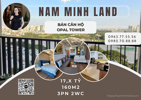  Bán căn hộ Opal Saigon Pearl 3 phòng ngủ 160m2 - Nhà mới toanh, nội thất xịn xò, view thoáng mát 