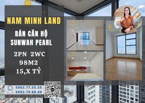  Bán căn hộ Sunwah Pearl 2 phòng ngủ 98m2, Trục WH-05 - Căn hộ nhà trống thỏa sức decor 