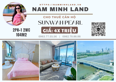  Cho thuê căn hộ Sunwah Pearl 2+1 phòng ngủ 104m2 - Ngồi nhà ngắm trọn vẹn view sông 