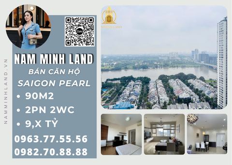  Bán căn hộ Saigon Pearl 2 phòng ngủ 90m2- View sông tuyệt phẩm, nhà mới cực xinh 