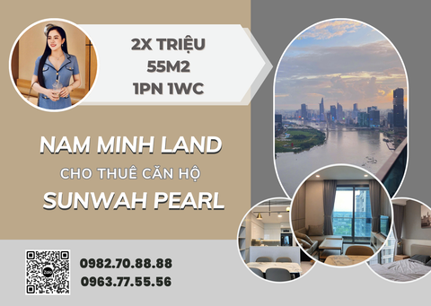  Cho thuê căn hộ Sunwah Pearl 1 phòng ngủ 55m2- View sông siêu phẩm, nội thất sang trọng 