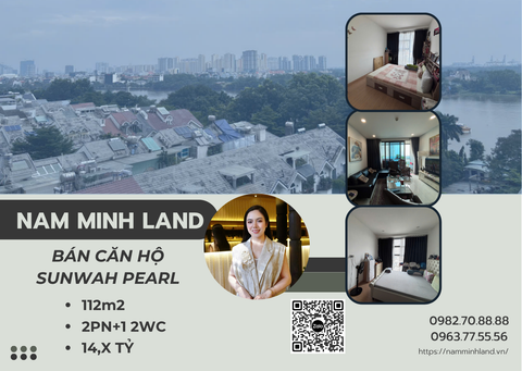  Bán căn hộ Sunwah Pearl 2 phòng ngủ+1 112m2, trục GH-04 - Giá tốt nhất, diện tích lớn, layout vuông vức 