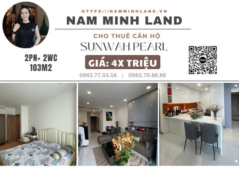  Cho thuê căn hộ Sunwah Pearl 2 phòng ngủ 103m2- View sông thoáng mát, chỉ cần xách vali vào ở 