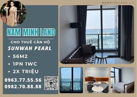  Cho thuê căn hộ 1 phòng ngủ 56m2 Giá chỉ 2X triệu- View thoáng thành phố 