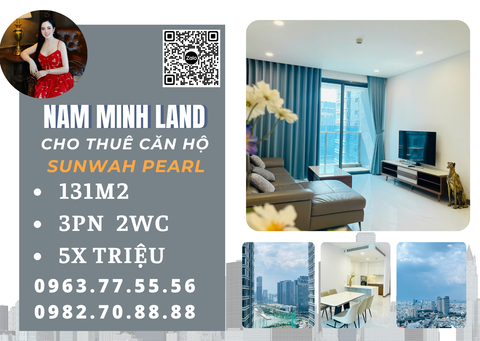  Cho thuê căn hộ Sunwah Pearl 3 phòng ngủ 131m2- Nhà nội thất cực đẹp 