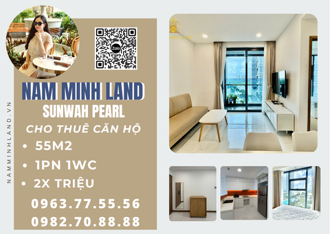  Cho thuê căn hộ Sunwah Pearl 1 phòng ngủ 55m2- Trục view sông cực đẹp 