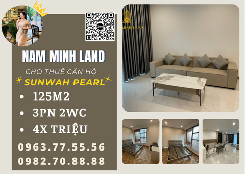  Cho thuê căn hộ Sunwah Pearl 3 phòng ngủ 125m2- Nhà mới dọn vào ở ngay 