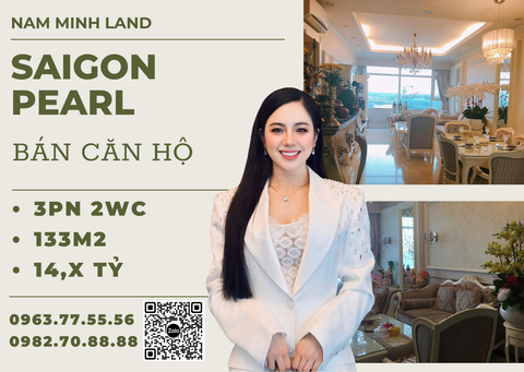  Bán căn hộ Saigon Pearl 3 phòng ngủ 133m2- Trục hướng sông đón gió 