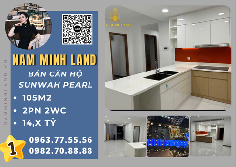  Bán căn hộ Sunwah Pearl 2 phòng ngủ 105m2- Nhà trống, view tầng cao cực đẹp 
