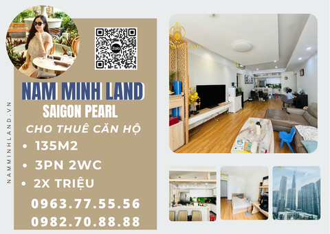  Cho thuê căn hộ Saigon Pearl 3 phòng ngủ 135m2- Nhà đẹp, ấm cúng cho gia đình 