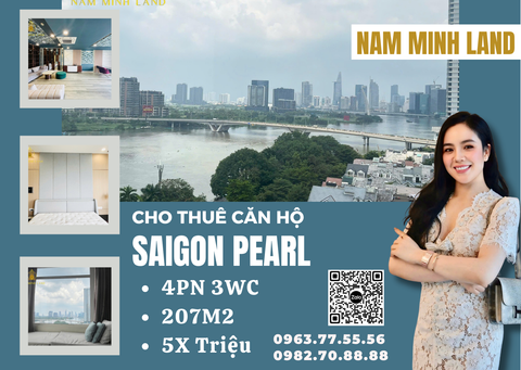  Cho thuê căn hộ Saigon Pearl 4 Phòng ngủ 207m2- View đẹp nhất Saigon Pearl 